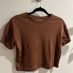 ORGANIC COTTON - Crop Top - Earth Brown